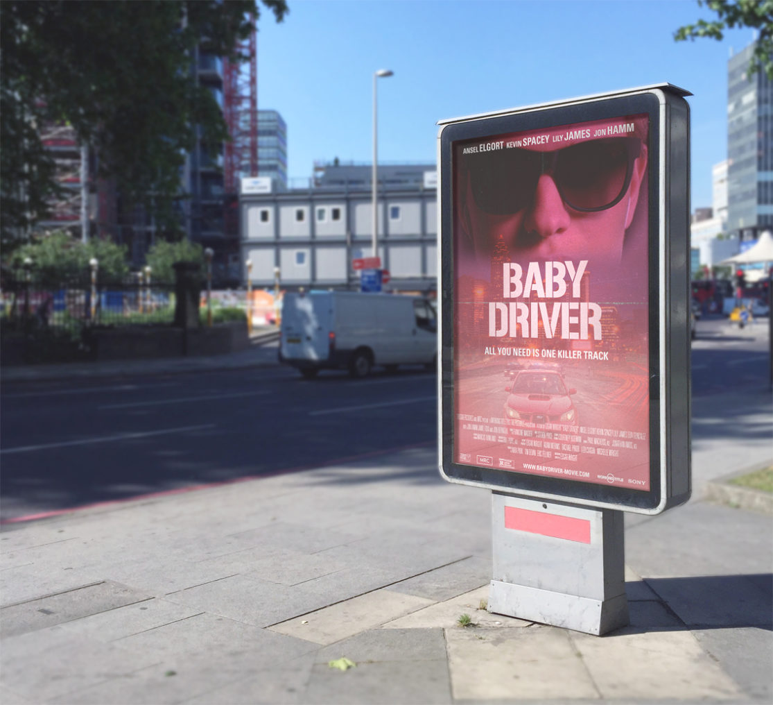 Mockup cartel de "Baby Driver".